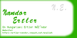 nandor ertler business card